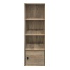 Βιβλιοθήκη-στήλη Lenobia pakoworld με ντουλάπι sonoma 30.5x24x95εκ