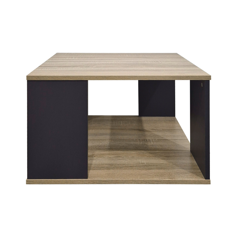 Τραπέζι σαλονιού Zelegan pakoworld sonoma-ανθρακί 60x60x39εκ