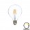 Λαμπτήρας LED G125 Bulb pakoworld dimmable 8W E27 2700K clear