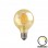 Λαμπτήρας LED G95 Bulb pakoworld dimmable 4W E27 2700K 200-220V amber