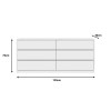 Συρταριέρα Kuanger pakoworld mdf σε λευκή απόχρωση 120x40x70εκ