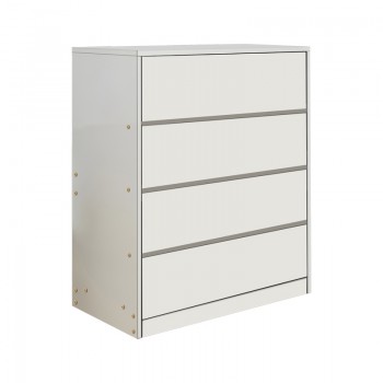 Συρταριέρα Kuanger pakoworld mdf σε λευκή απόχρωση 80x40x89εκ