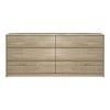 Συρταριέρα Kuanger pakoworld mdf σε φυσική απόχρωση 120x40x70εκ