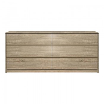 Συρταριέρα Kuanger pakoworld mdf σε φυσική απόχρωση 120x40x70εκ