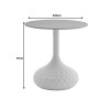 Βοηθητικό τραπέζι Fabron Inart μαύρο sintered stone Φ50x52εκ