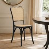 Καρέκλα στοιβαζόμενη Zozele pakoworld φυσικό rattan pe-μαύρο toon wood 45x51x88εκ