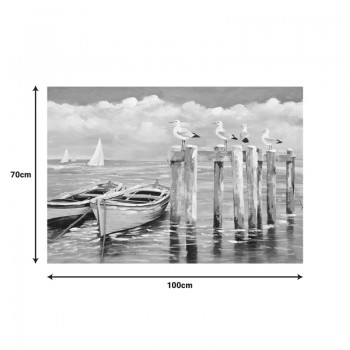 Πίνακας σε καμβά Port I Inart 100x3x70εκ