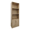 Βιβλιοθήκη Tekaro pakoworld σε sonoma απόχρωση 57x33x180εκ