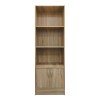 Βιβλιοθήκη Tekaro pakoworld σε sonoma απόχρωση 57x33x180εκ