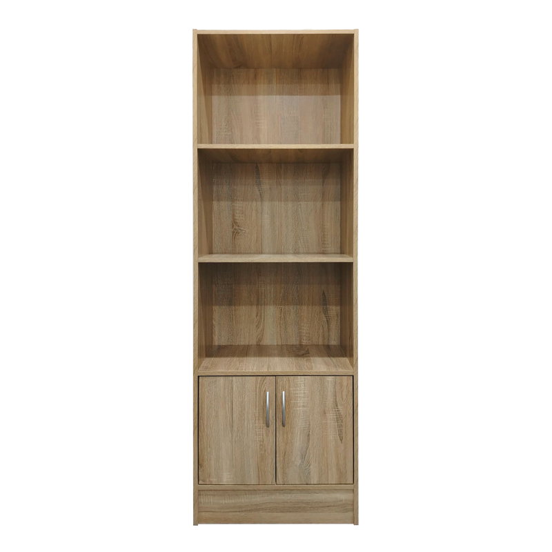 Βιβλιοθήκη Tekaro pakoworld σε sonoma απόχρωση 57x33x180εκ