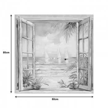 Πίνακας σε καμβά Deive Ι 3D Inart 80x3x80εκ