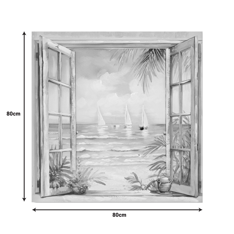 Πίνακας σε καμβά Deive Ι 3D Inart 80x3x80εκ