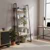 Βιβλιοθήκη Ryder pakoworld σε oak-μαύρη απόχρωση 75x36x185εκ