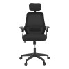Καρέκλα γραφείου Peja pakoworld mesh ύφασμα μαύρο 58x60x107-117εκ