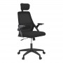 Καρέκλα γραφείου Peja pakoworld mesh ύφασμα μαύρο 58x60x107-117εκ