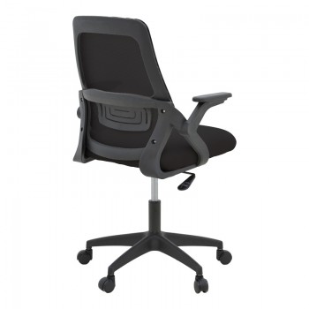 Καρέκλα γραφείου Reji pakoworld mesh ύφασμα μαύρο 58x60x89-99εκ