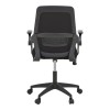 Καρέκλα γραφείου Reji pakoworld mesh ύφασμα μαύρο 58x60x89-99εκ