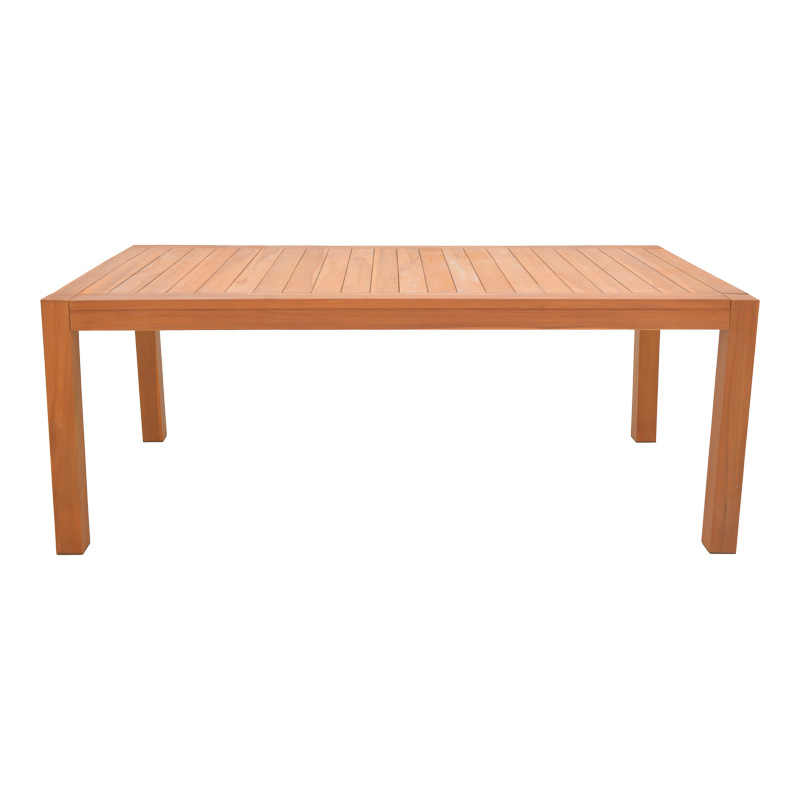 Τραπέζι Vocaly pakoworld teak ξύλο σε φυσική απόχρωση 200x100x75εκ