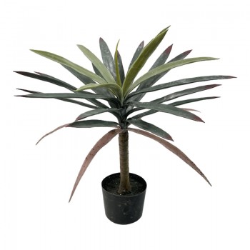 Διακοσμητικό φυτό Dracaena palm σε γλάστρα Inart πράσινο pp Υ62εκ