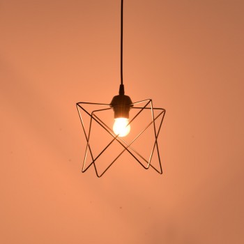 Φωτιστικό οροφής Langit pakoworld Ε27 μέταλλο μάυρο 18x18x65εκ