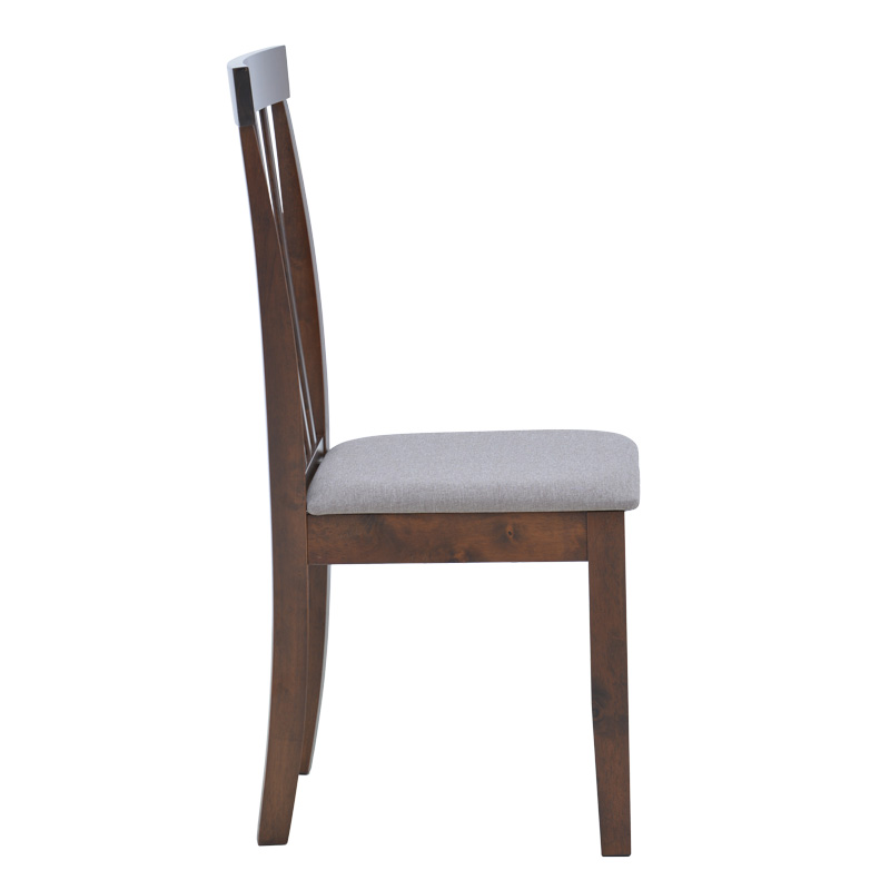 Καρέκλα Houston pakoworld rubberwood σε καρυδί απόχρωση 40x49x94εκ