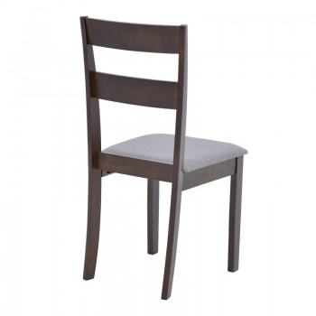 Καρέκλα Dallan pakoworld rubberwood σε καρυδί απόχρωση 40x47.5x89εκ