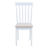 Καρέκλα Houston pakoworld rubberwood σε λευκή απόχρωση 40x49x94εκ