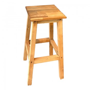 Σκαμπό Waroby pakoworld ξύλινο σε φυσικη απόχρωση 32x32x46εκ