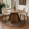 Τραπέζι Bibble pakoworld mdf σε καρυδί απόχρωση Φ120x76εκ