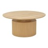 Τραπέζι σαλονιού Opols pakoworld mdf σε φυσική απόχρωση Φ90x42εκ