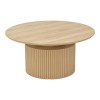 Τραπέζι σαλονιού Opols pakoworld mdf σε φυσική απόχρωση Φ90x42εκ