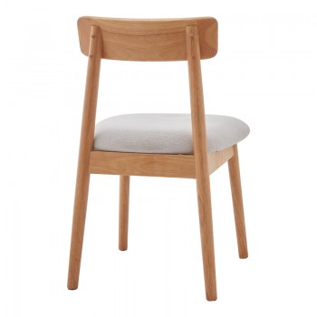 Καρέκλα Tullo pakoworld rubberwood σε φυσική απόχρωση 46x45x78εκ