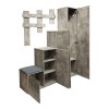 Έπιπλο εισόδου Nenich pakoworld σε γκρι oak απόχρωση 150x37x180εκ