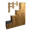 Έπιπλο εισόδου Nenich pakoworld σε oak απόχρωση 150x37x180εκ