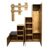 Έπιπλο εισόδου Nenich pakoworld σε oak απόχρωση 150x37x180εκ