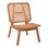 Πολυθρόνα Viborg pakoworld φυσικό teak ξύλο-φυσικό rattan 60x75x87εκ