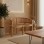 Καναπές διθέσιος Coren pakoworld φυσικό teak ξύλο 130x61x87εκ