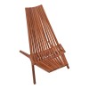 Πολυθρόνα Phoenox pakoworld πτυσσόμενη φυσικό teak ξύλο 65x90x87εκ
