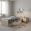Κρεβάτι με συρτάρι Letto pakoworld σε oak - λευκό απόχρωση 90x200εκ