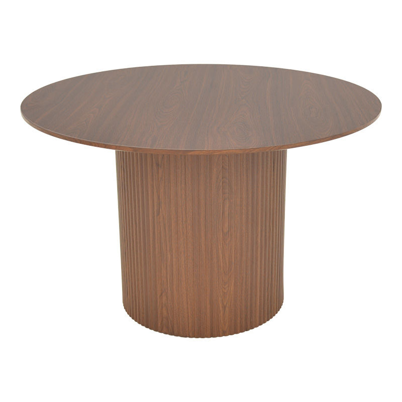 Τραπέζι Karulo pakoworld mdf σε καρυδί απόχρωση Φ120x76εκ