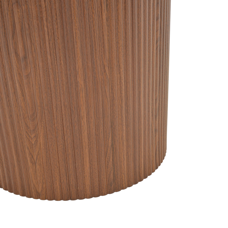 Τραπέζι Karulo pakoworld mdf σε καρυδί απόχρωση Φ120x76εκ