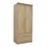 Ντουλάπα ρούχων δίφυλλη OLYMPUS pakoworld σε sonoma απόχρωση 81x57x183εκ