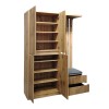 Έπιπλο εισόδου Zomie pakoworld σε oak απόχρωση 131x41.5x180.4εκ