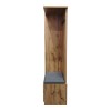 Έπιπλο εισόδου Zomie pakoworld σε oak απόχρωση 131x41.5x180.4εκ