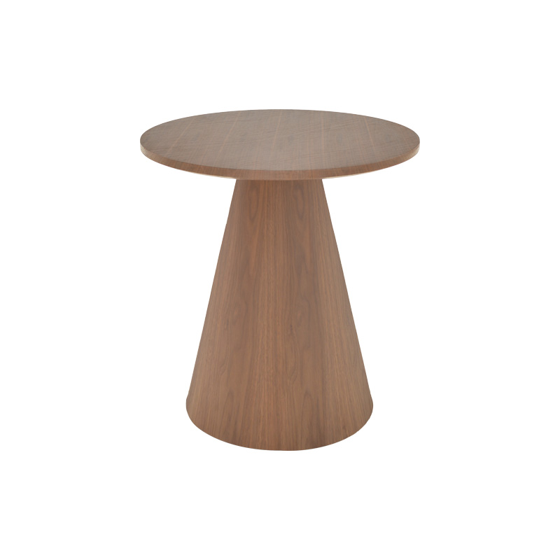 Βοηθητικό τραπέζι Donda pakoworld mdf-μέταλλο καρυδί Φ45x46εκ