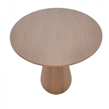 Tραπέζι Donda pakoworld mdf καρυδί Φ100x76εκ