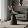 Βοηθητικό τραπέζι Donda pakoworld mdf-μέταλλο μαύρο Φ45x46εκ