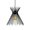 Φωτιστικό οροφής Candle I pakoworld E27 μέταλλο μαύρο Φ25x30εκ