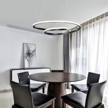 Φωτιστικό οροφής Rexon pakoworld led μέταλλο μαύρο Φ49x12εκ