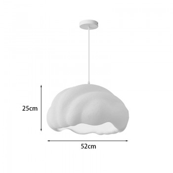 Φωτιστικό οροφής led Vomber pakoworld E27 ps λευκό Φ52x28εκ
